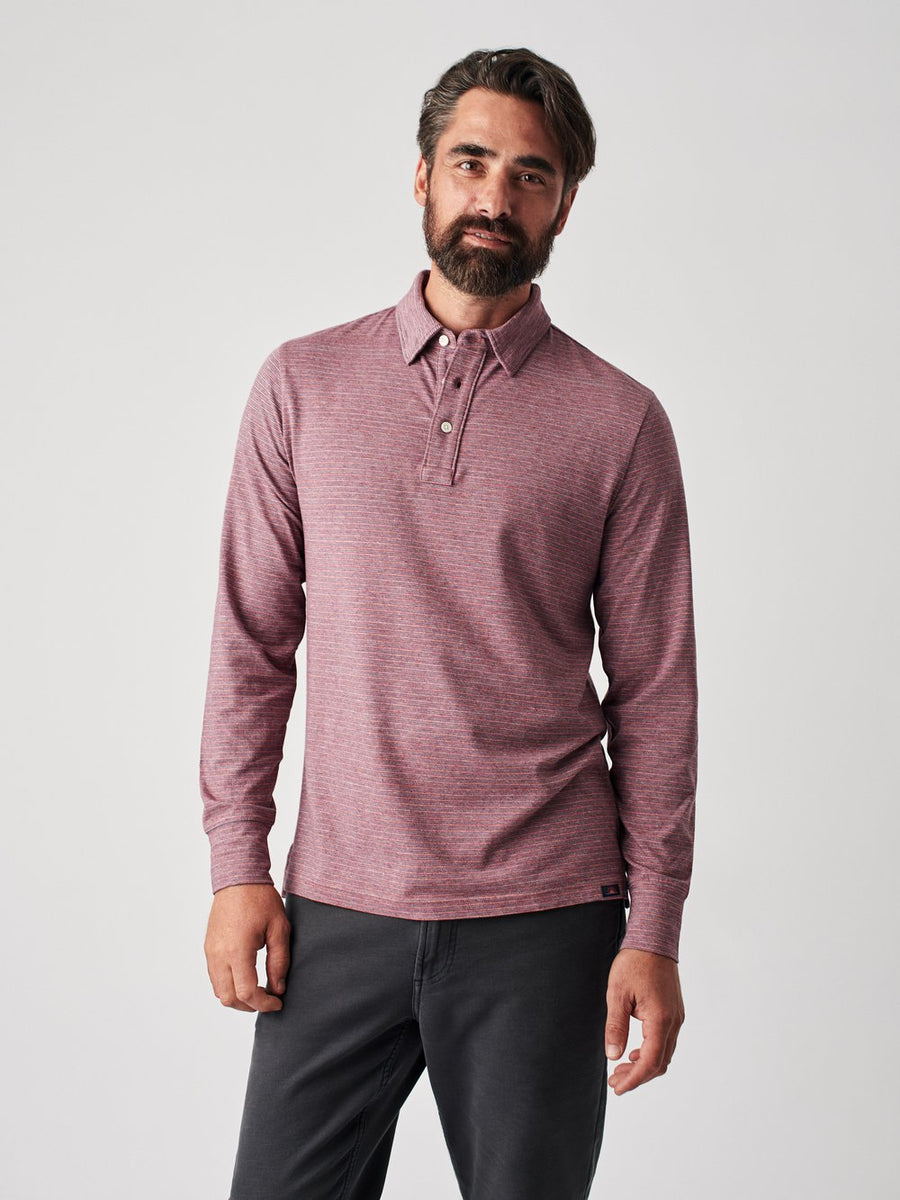 Faherty long shop sleeve polo