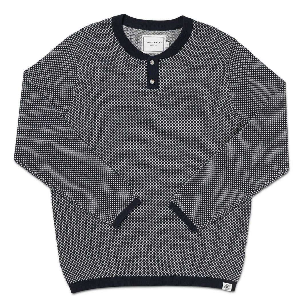 Long Wharf Edgartown SeaWell Knit Henley Tee