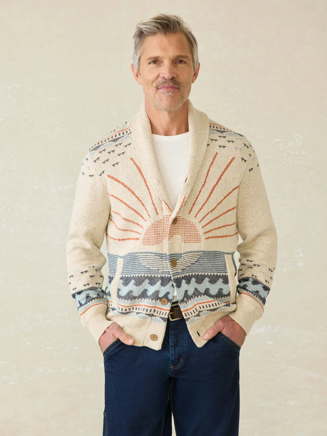 Faherty Men’s Cardigan Sweater