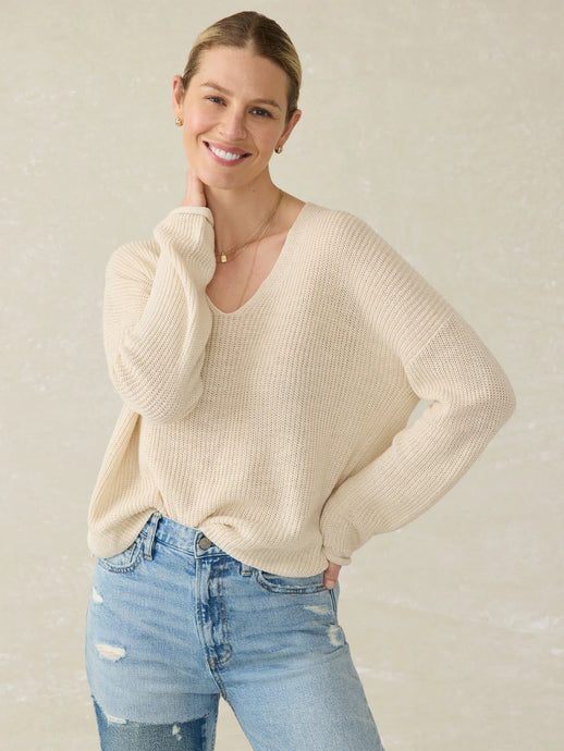 Miramar Linen V Neck Sweater