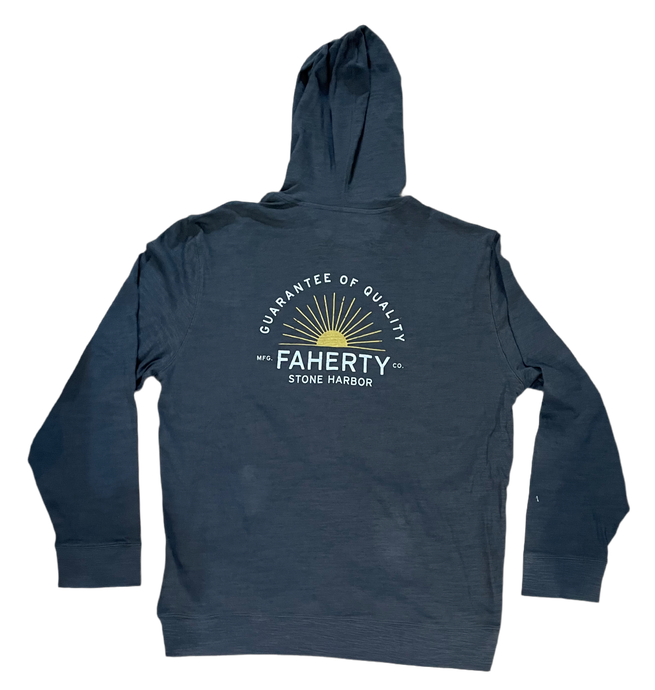 Stone Harbor Faherty Men’s Sunwashed Slub Zip Hoodie