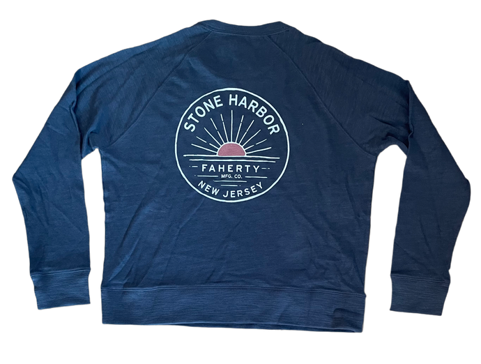 Stone Harbor Faherty Women’s Sun & Waves Sunwashed Slub Crewneck