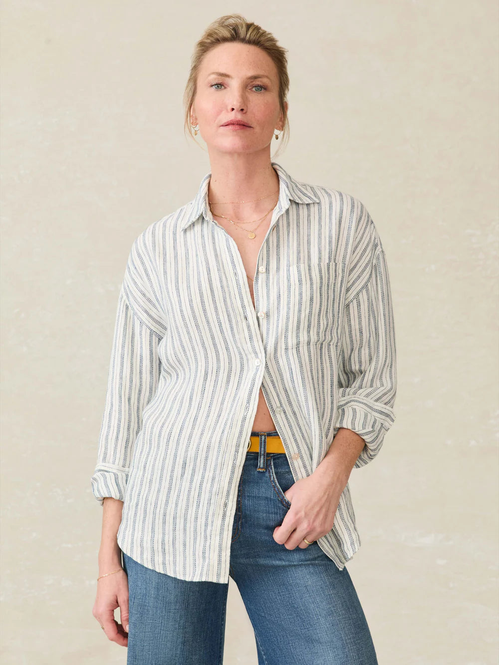 Faherty Women’s Santa Cruz Linen Relaxed Shirt