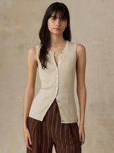 Load image into Gallery viewer, Faherty Women’s Minmar Linen Cami Cardigan