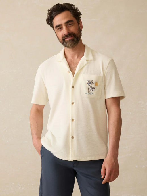 Faherty Men’s SS Cabana Terry Towel Shirt