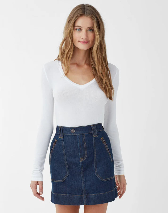 Splendid Rib White Shirt