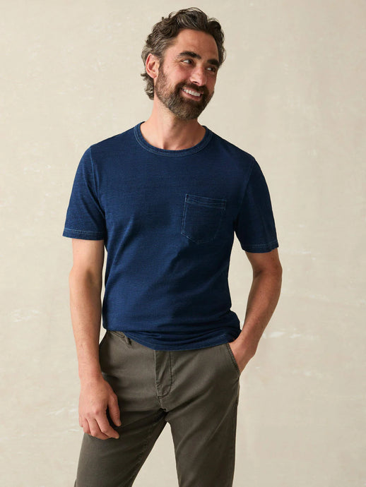 Faherty Men’s Indigo Pocket Tee