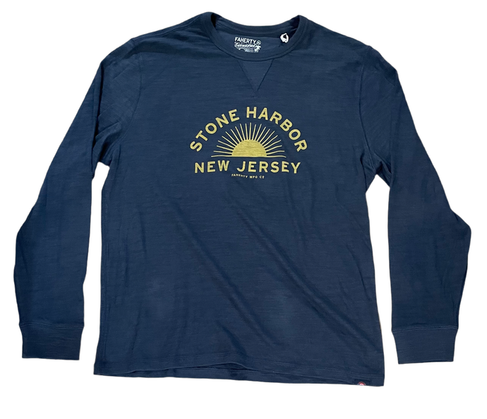 Stone Harbor Faherty Men’s Sunwashed Slub Crewneck
