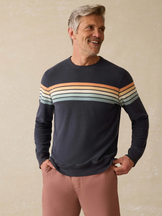 Faherty Men’s Cabana Towel Terry Crewneck
