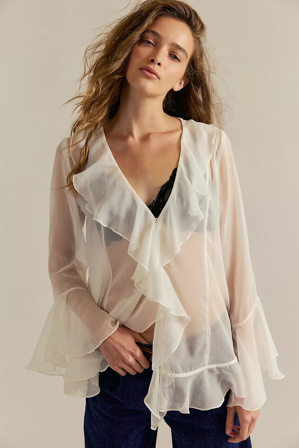 Free People Bali Tulula Chiffon Shirt