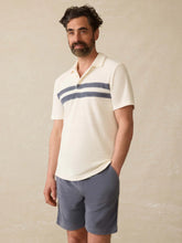 Load image into Gallery viewer, Faherty Cabana Towel Terry Surf Stripe Polo