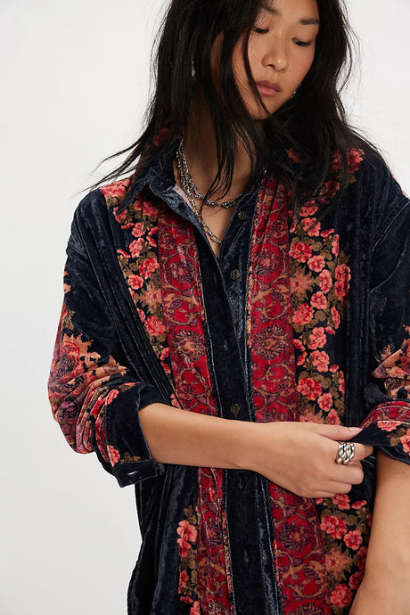 Free People One Night Velvet Top