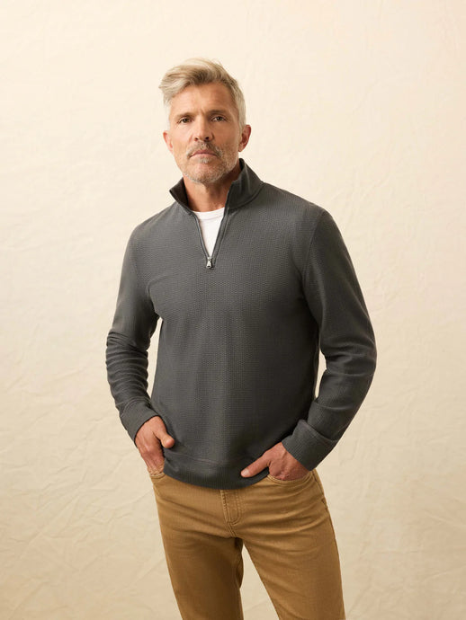 Faherty Men’s Textured Knit Quarter Zip