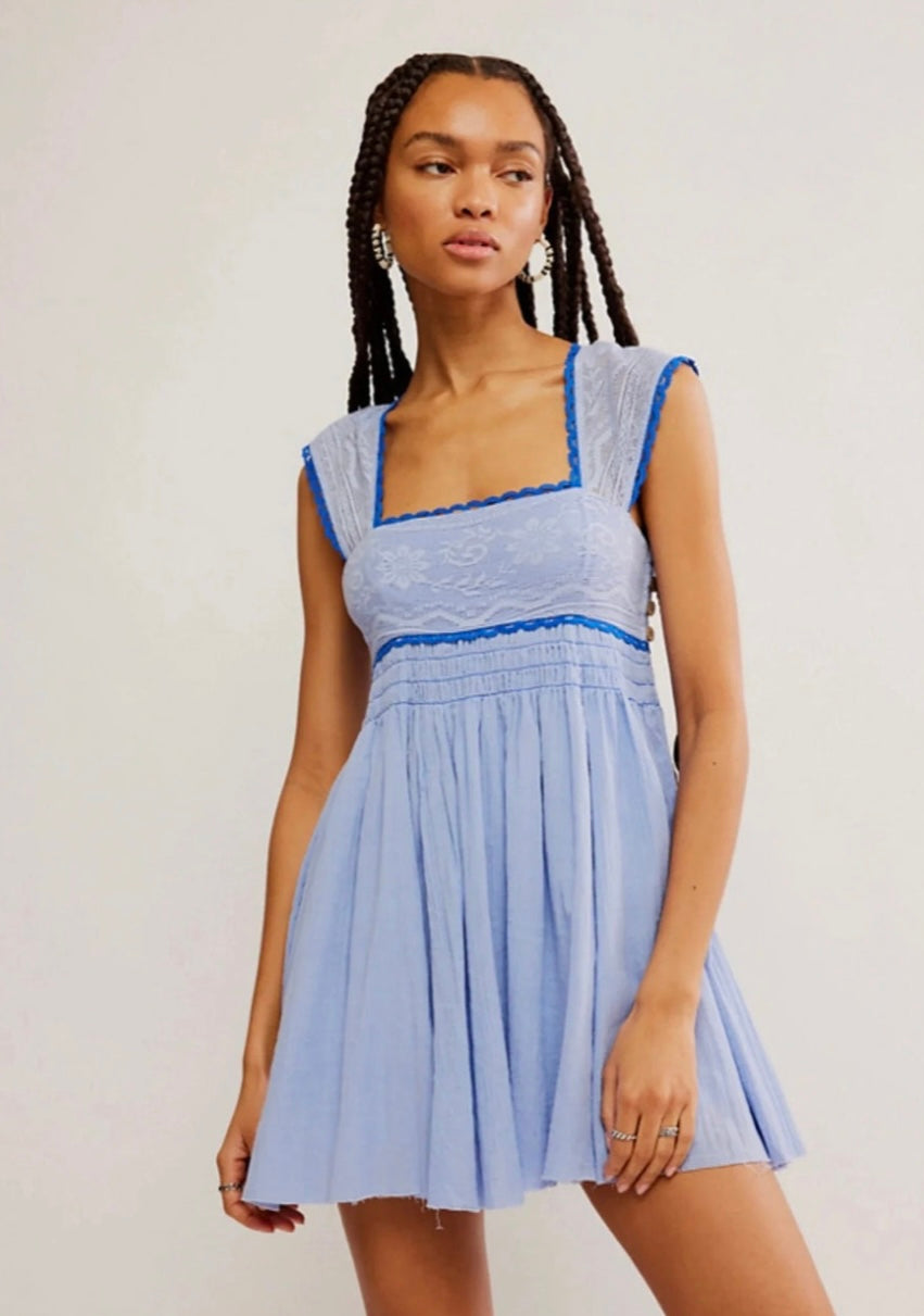 Free People Heartland Babydoll Mini Dress