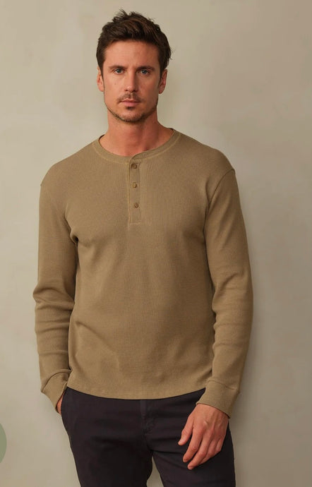 Road to Nowhere Cotton Waffle Henley