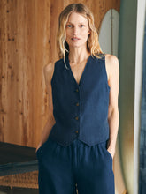 Load image into Gallery viewer, Faherty Women’s Monterey Linen Vest