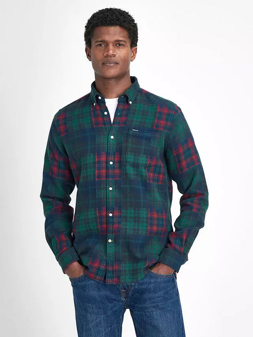 MEN'S BARBOUR STONEPARK TAILORED CHECKED SHIRT - Navy
