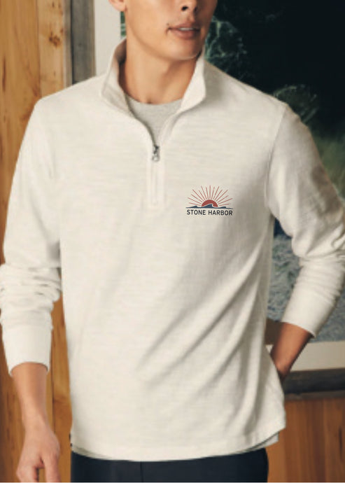 Faherty Stone Harbor Sunwashed Slub 1/4 Zip