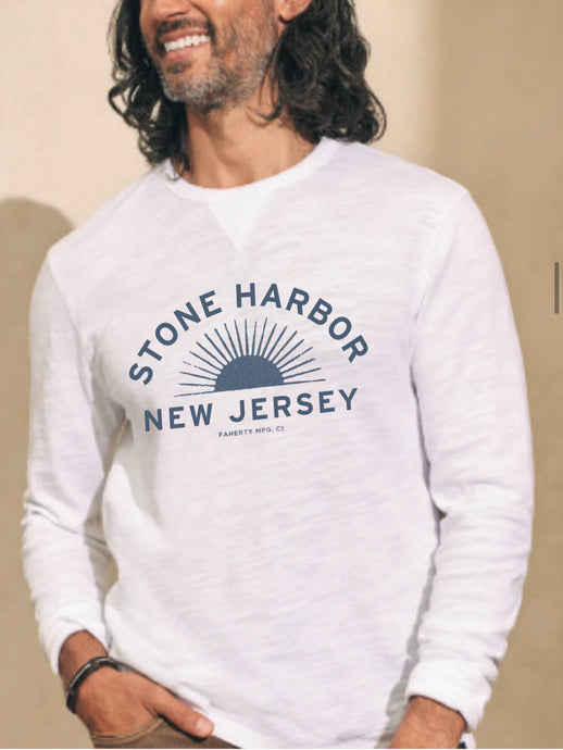 Faherty Stone Harbor Sunwashed Crewneck/Zip Hoodie