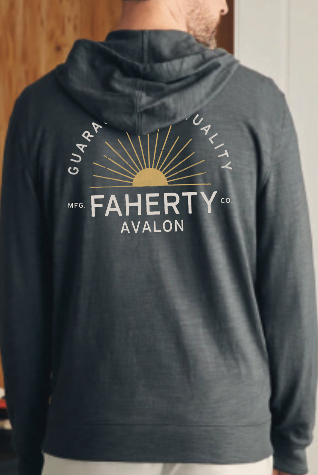 Avalon Faherty Men’s Sunwashed Slub Zip Hoodie