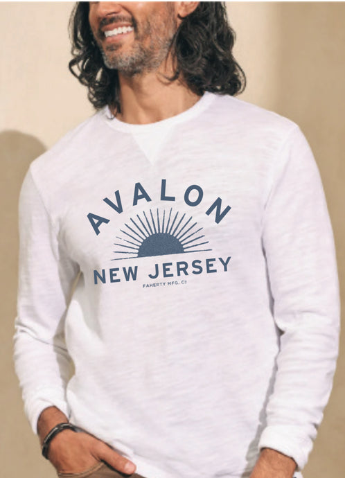 Avalon Faherty Men’s Sunwashed Slub Crewneck