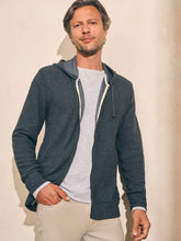 Load image into Gallery viewer, Faherty Men&#39;s Surf Waffle Zip Hoodie