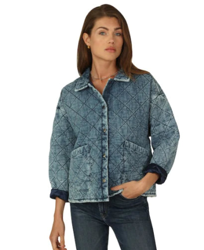 Dylan Women's Claire Quilted Denim Jacket